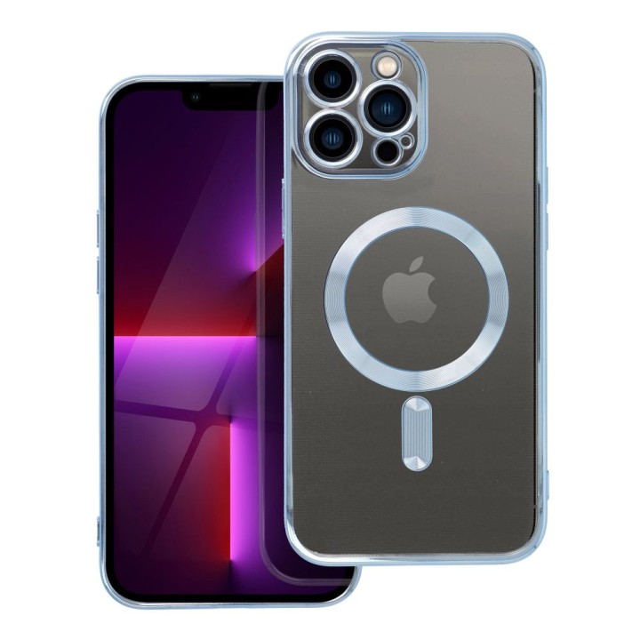 Case for iPhone 13 PRO MAX Electro Mag Cover compatible with MagSafe blue