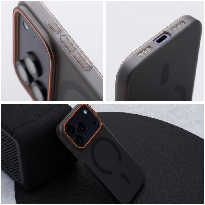 Etui na Samsung A27 Go Orange zgodne z MagSafe czarne