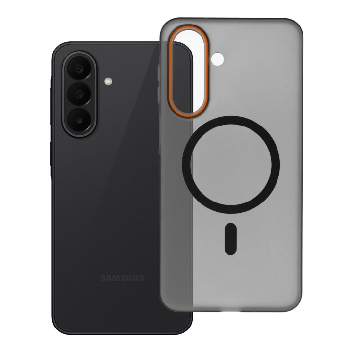 Case for Samsung A27 Go Orange MagSafe compatible black