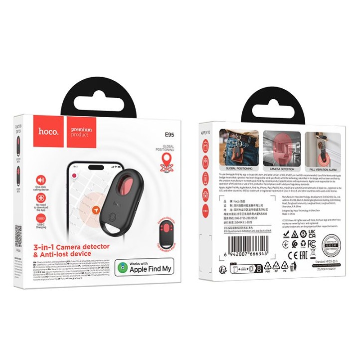 Lokalizator compatible with Apple Find My Hoco E95 black