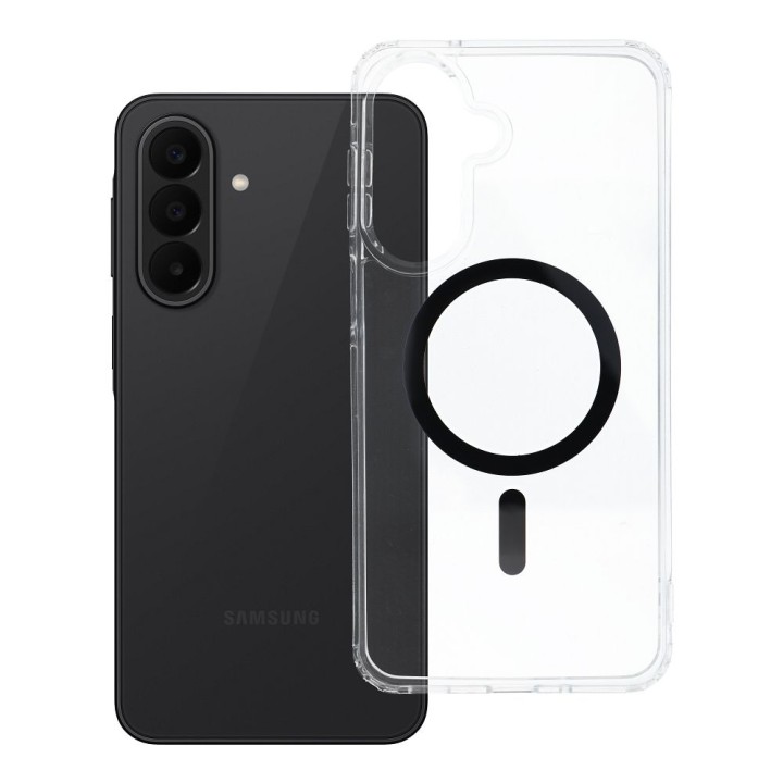 Case for Samsung A27 Drop Glue Colorful Ring Mag Cover compatible with MagSafe black