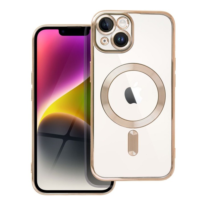 Case for iPhone 14 Electro Mag Cover MagSafe compatible gold