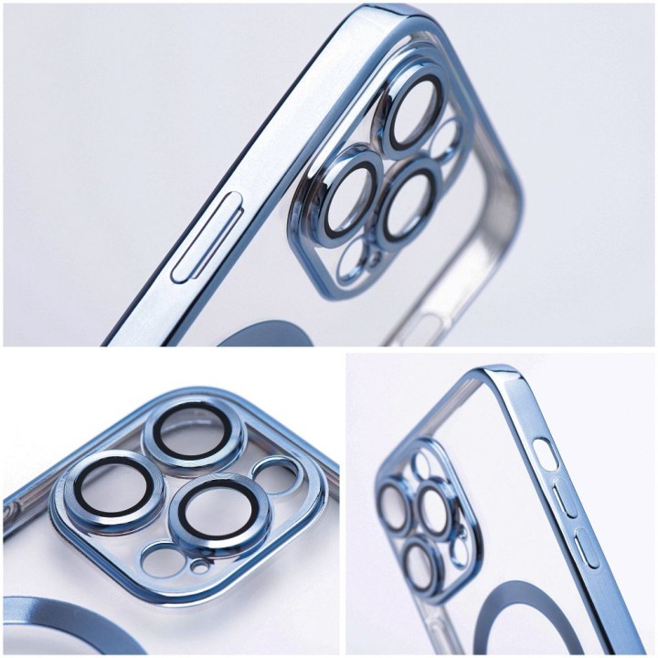 Case for Samsung A27 Electro Mag Cover compatible with MagSafe blue