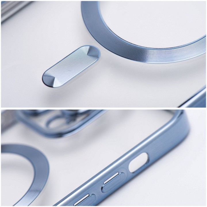 Case for Samsung A27 Electro Mag Cover compatible with MagSafe blue