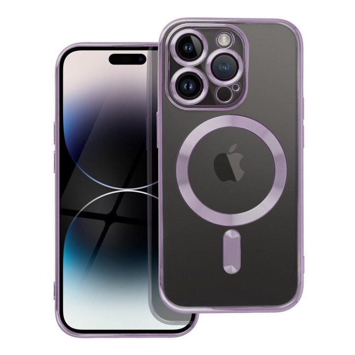 Case for iPhone 14 PRO Electro Mag Cover MagSafe compatible purple