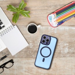 Etui na Samsung A27 Variete Mag Cover zgodne z MagSafe granatowe