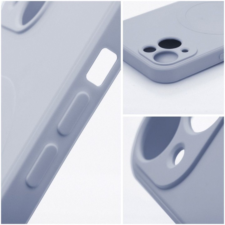 Case for Samsung A27 Silicone Mag Cover compatible with MagSafe (camera protection) light blue