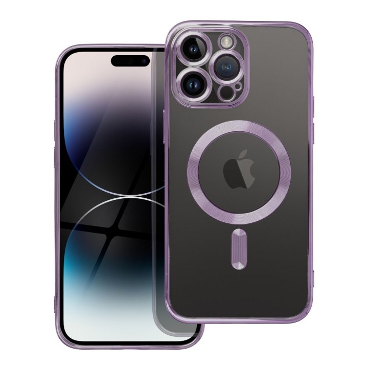 Case for iPhone 14 PRO MAX Electro Mag Cover MagSafe compatible purple