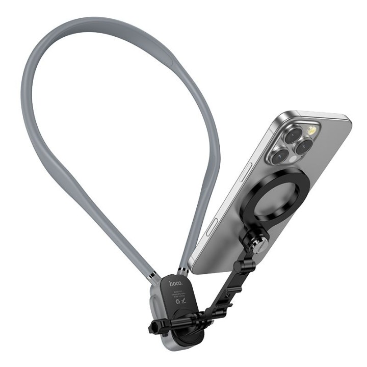 Phone holder neck magnetic Hoco K31 szaro black