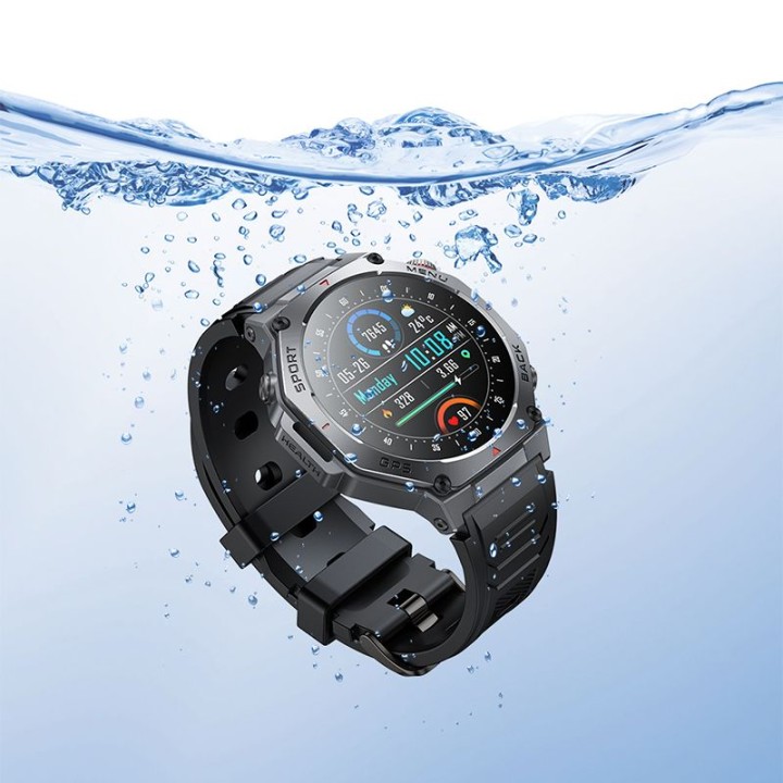 Smartwatch Hoco 1,43" AMOLED GPS with function calls Y37 black