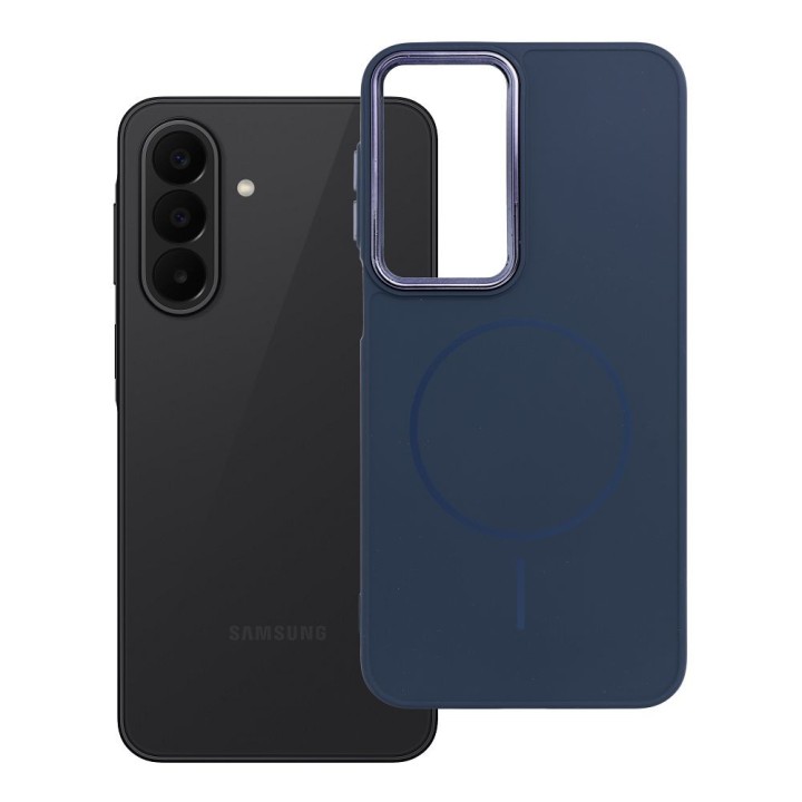 Case for Samsung A27 Frame Mag Cover compatible with MagSafe navy blue