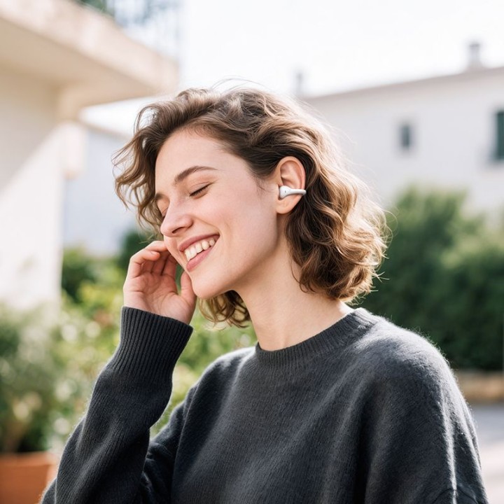 Wireless in-ear headphones Hoco TWS EA8 white