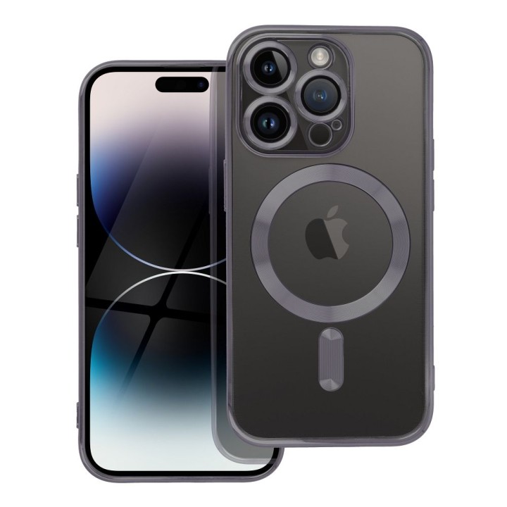 Case for iPhone 14 PRO Electro Mag Cover compatible with MagSafe black