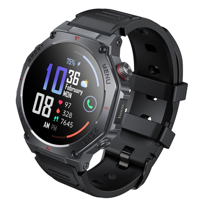 Smartwatch Hoco 1,43" AMOLED GPS with function calls Y37 black
