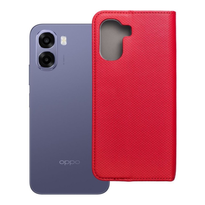 Etui z klapką na Oppo A6x Smart Case Book czerwone
