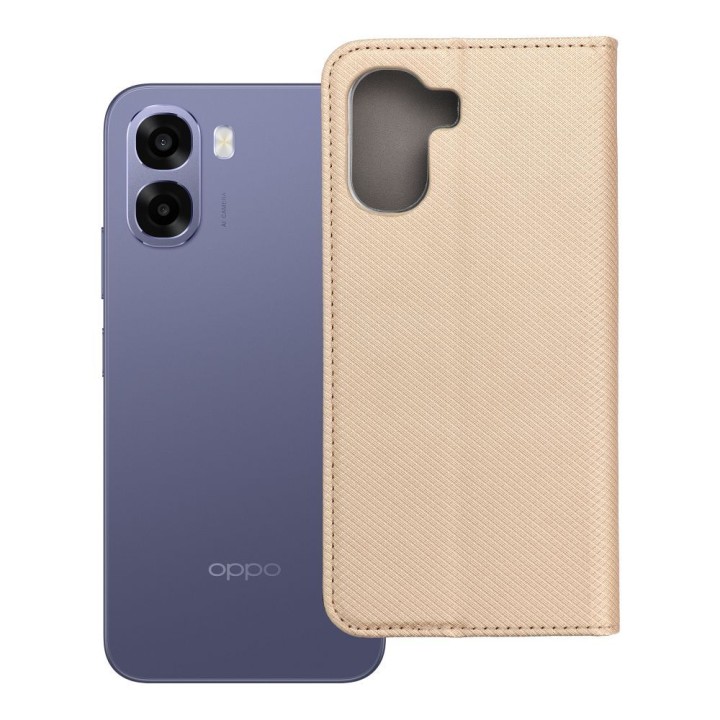 Чохол з клапаном для Oppo A6x Smart Case Book золотий