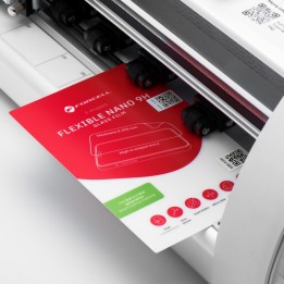Hybrid film nano glass for cutting with a plotter 2 and 3 gen. Forcell F-Protect Flexible NANO 9H 0,37mm 196 x 125 mm 10 pcs