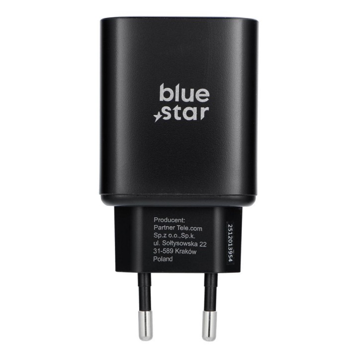 Мережевий зарядний пристрій для телефону Blue Star USB C AVS (iPhone 17/18Pro/Pro Max) SFC2.0 3A 60W TFB-SFC-60W чорний