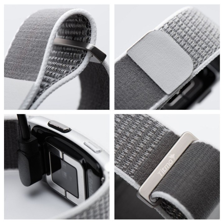 Inteligentny smart band with IP68, EKG, HR, HRV, BP, SPO2, Sleep & Strees monitor TITMO Loop I-110 silver 0INT
