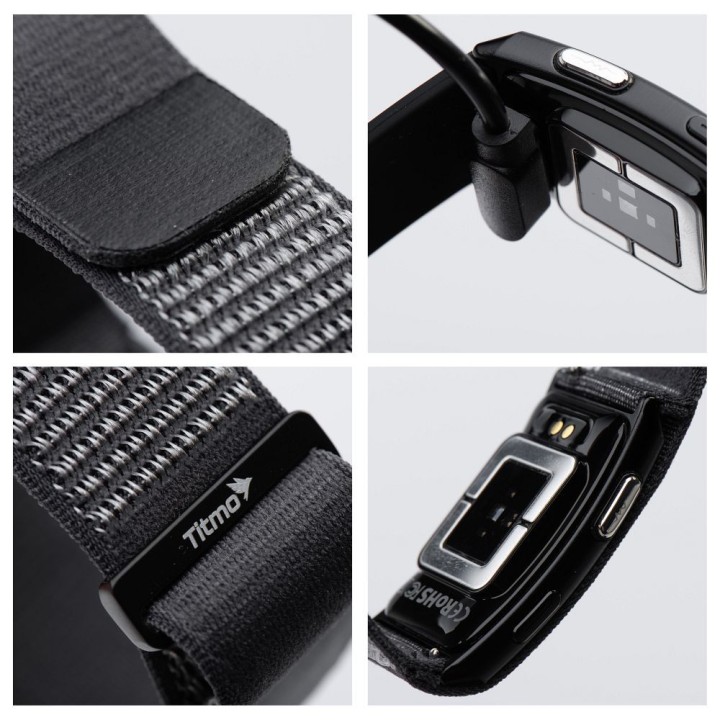 Inteligentny smart band z IP68, EKG, HR, HRV, BP, SPO2, Sleep & Strees monitor TITMO Loop I-110 czarny 0INT