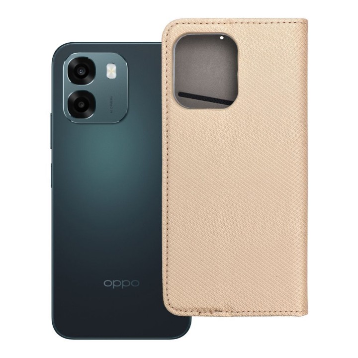 Чехол с клапаном для Oppo A6 Smart Case Book золотой