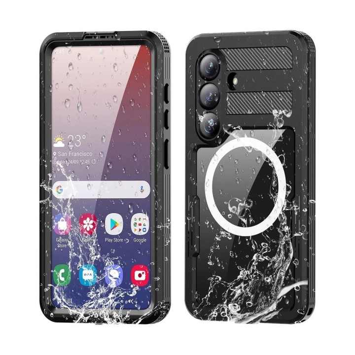 Case for Samsung S26 PLUS waterproof Shellbox Mars with metalowym ringiem black