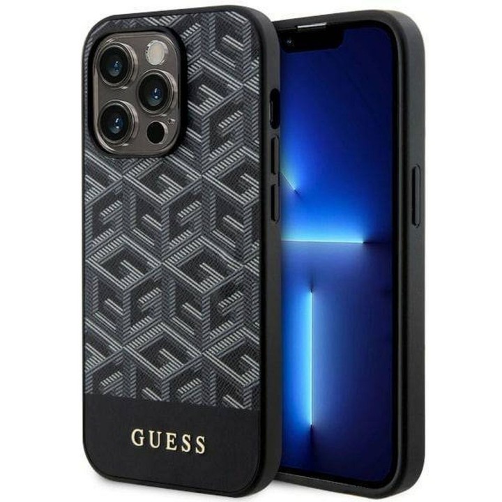 GUESS чехол для IPHONE 14 Pro GUHMP14LHGCFSEK (MAG GCUBE) черный