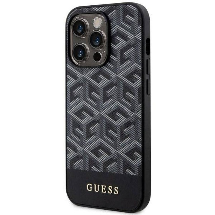 GUESS чохол для IPHONE 14 Pro GUHMP14LHGCFSEK (MAG GCUBE) чорний