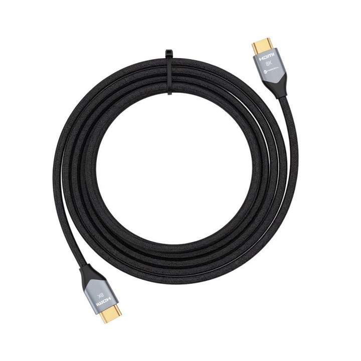 Кабель HDMI 2.1 Forcell Cafule 8K 60Hz / 4K 120Hz – Ultra High Speed, HDR, eARC, VRR, 48Gbps 5 m чорний 0INT