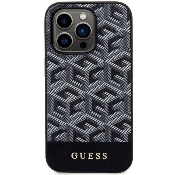 GUESS чохол для IPHONE 14 Pro GUHMP14LHGCFSEK (MAG GCUBE) чорний
