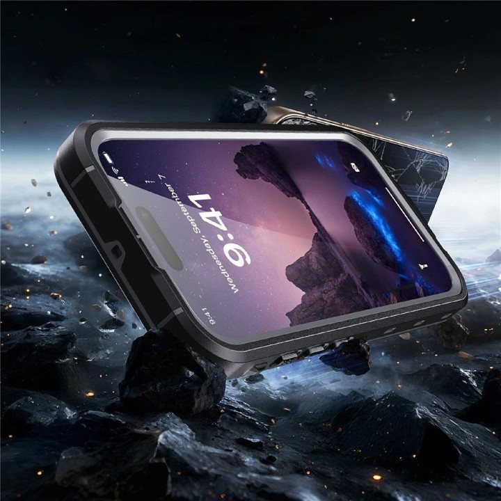 Чохол для iPhone 17 водонепроникні Shellbox Dot сумісний з MagSafe чорний