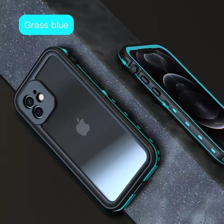 Чехол для iPhone 12 водонепроницаемые Shellbox Dot черный