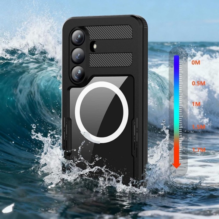 Чехол для Samsung S26 водонепроницаемые Shellbox Mars с metalowym ringiem черный