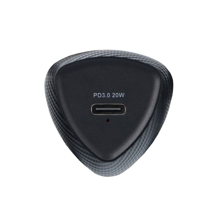 Ładowarka samochodowa Forcell F-Energy Carbon USB C QC3.0 PD 3A 20W + kabel USB C do Lightning CC50-1C czarna