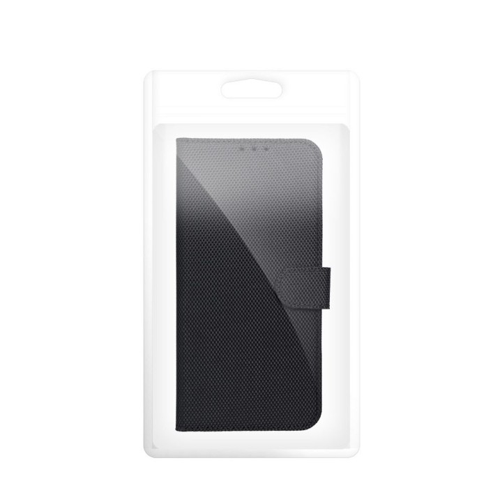 Etui z klapką na Samsung A17 4Card RFID antykradzieżowe tech fabric czarne