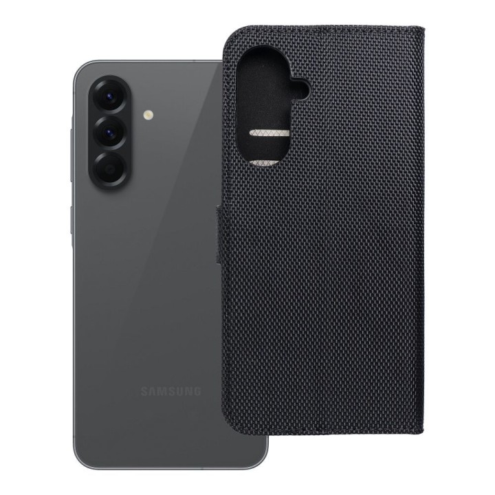 Flip case for Samsung A17 4Card RFID anti-theft tech fabric black