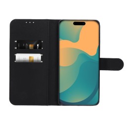 Etui z klapką na Samsung A37 4Card RFID antykradzieżowe tech fabric czarne