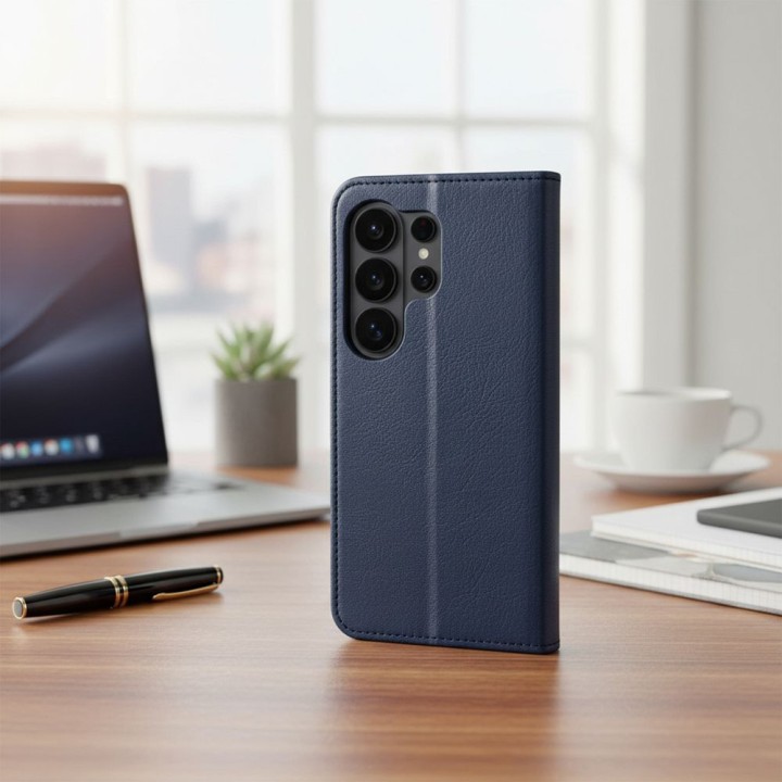 Чохол з клапаном для Samsung S26 PLUS Split Book granatowo-kremowe