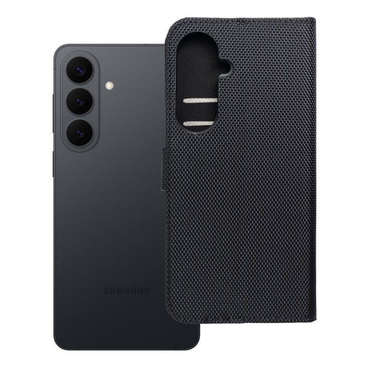 Flip case for Samsung S26 PLUS 4Card RFID anti-theft tech fabric black