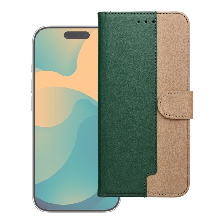 Чехол с клапаном для Xiaomi Redmi NOTE 15 PRO 5G Split Book зелено-золотой