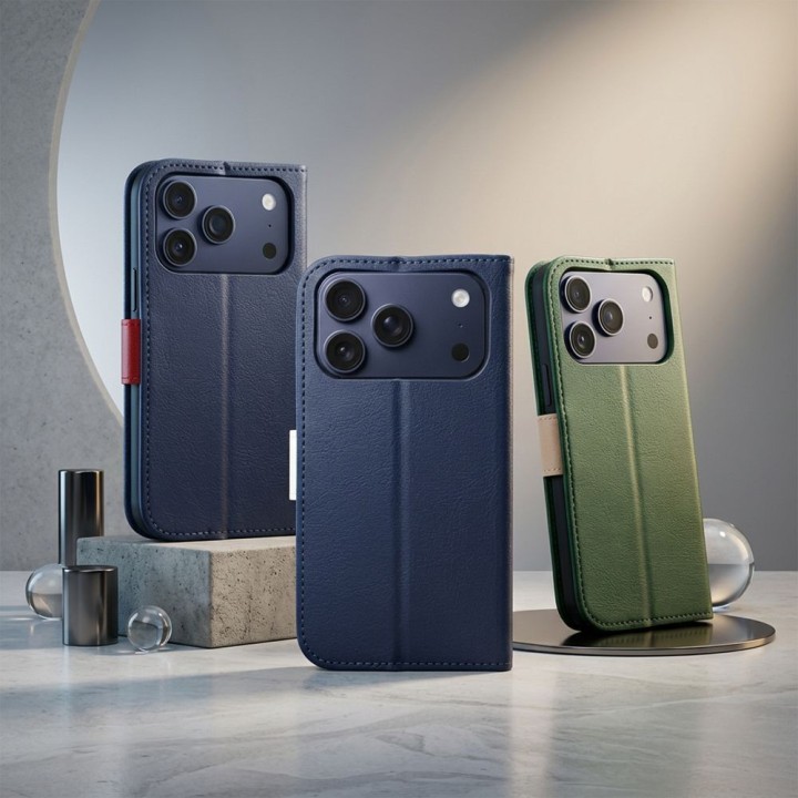 Flip case for iPhone 17 / 18 Split Book green-gold
