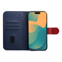 Чехол с клапаном для iPhone 17 PRO MAX / 18 PRO MAX Split Book темно-синий/красный