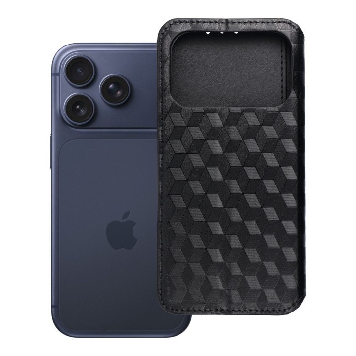 Чехол с клапаном для iPhone 17 PRO / 18 PRO Cubic Book черный