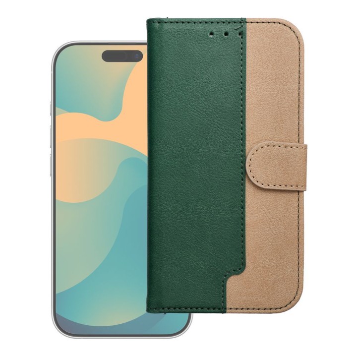 Flip case for iPhone 17 / 18 Split Book green-gold