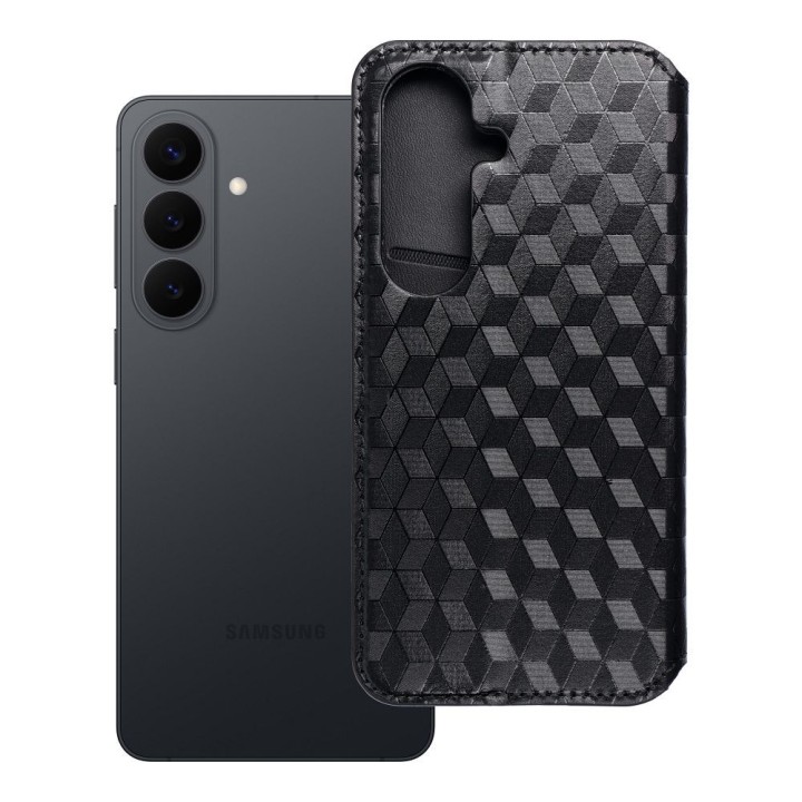 Чехол с клапаном для Samsung S26 Cubic Book черный