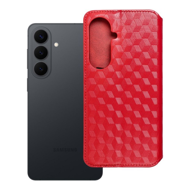Чехол с клапаном для Samsung S26 PLUS Cubic Book красный