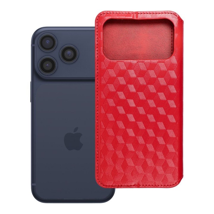 Чохол з клапаном для iPhone 17 PRO MAX / 18 PRO MAX Cubic Book червоний