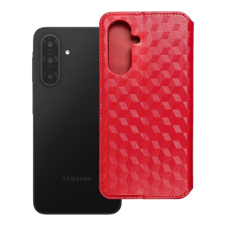 Flip case for Samsung A17 Cubic Book red