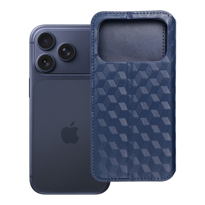 Чехол с клапаном для iPhone 17 / 18 Cubic Book синий