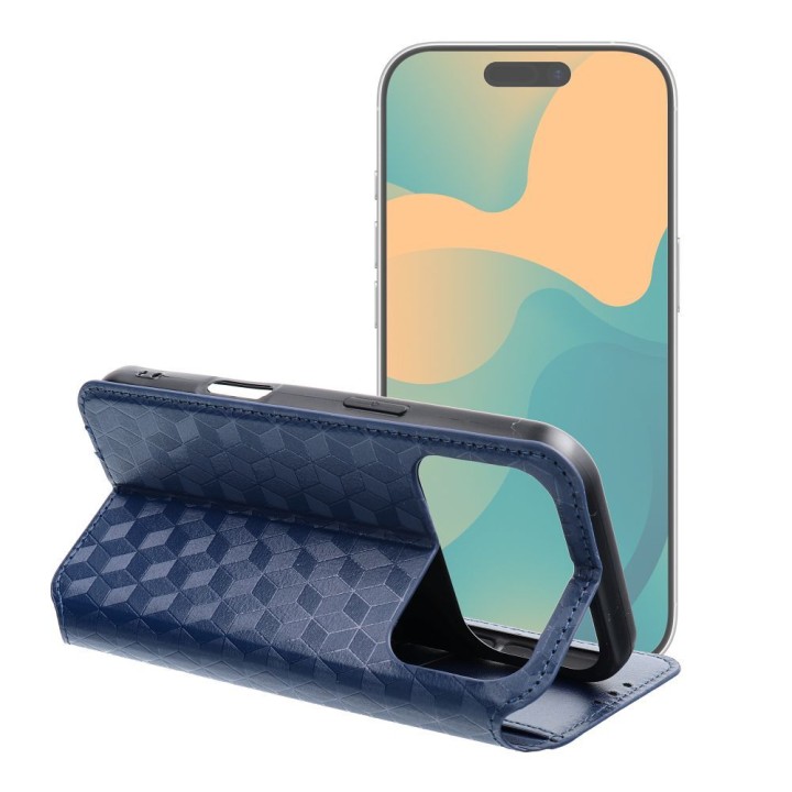 Чехол с клапаном для iPhone 17 PRO MAX / 18 PRO MAX Cubic Book синий